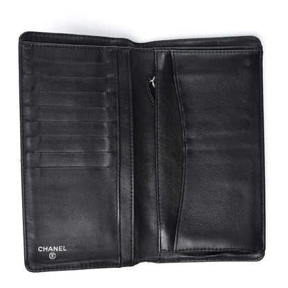 Chanel Patent Calfskin Quilted Yen Wallet Black 4 of 13