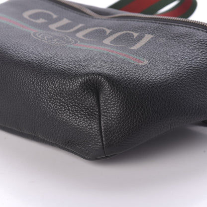 Gucci Grained Calfskin Logo Belt Bag Black 7 of 11