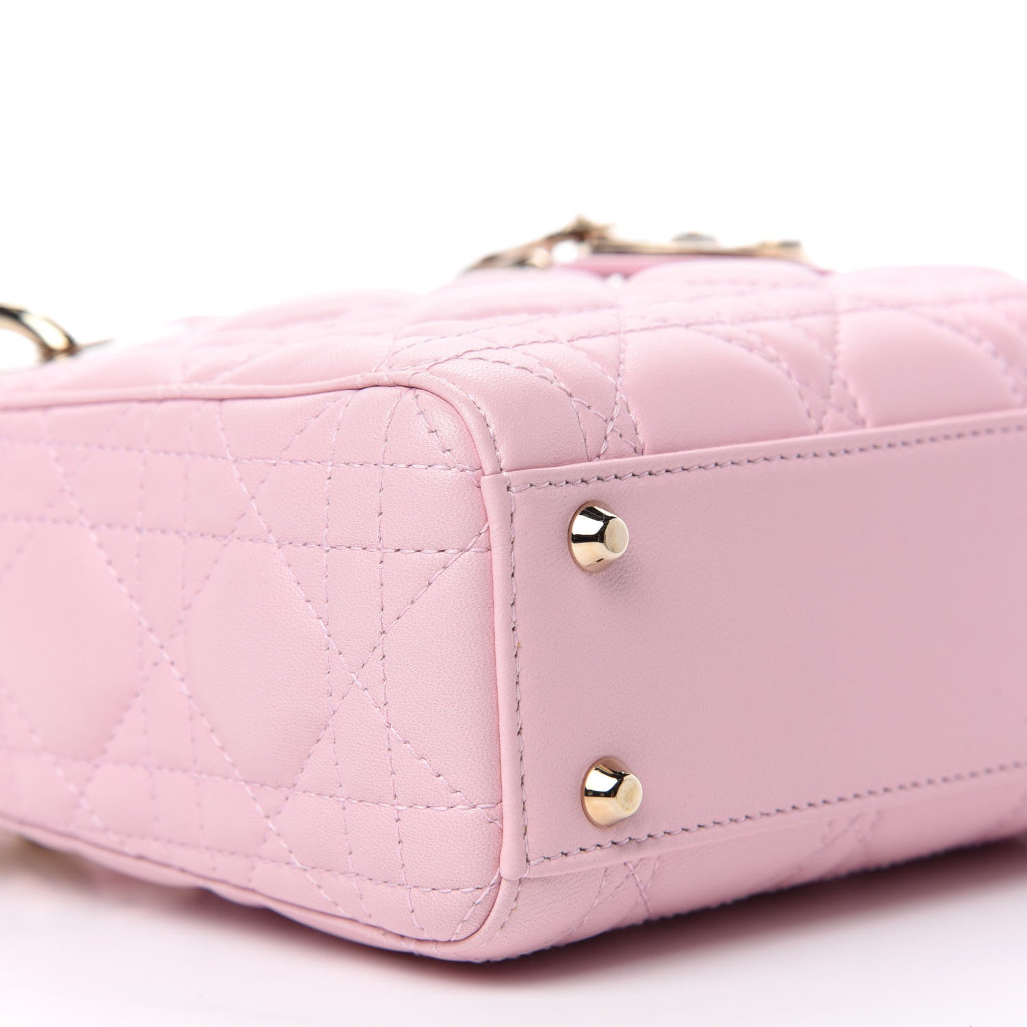 Christian Dior Lambskin Cannage Mini Lady Dior Rose Clair 6 of 11