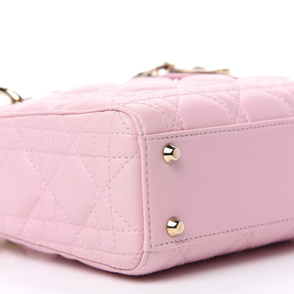 Christian Dior Lambskin Cannage Mini Lady Dior Rose Clair 6 of 11