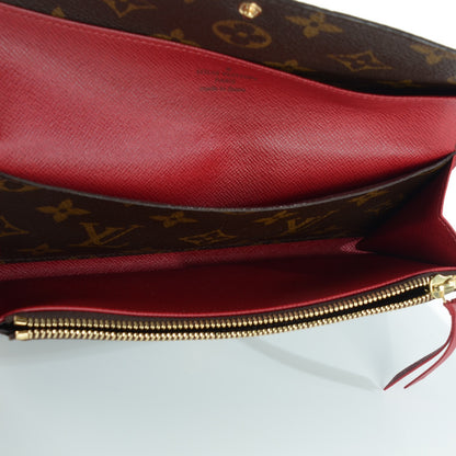Louis Vuitton Damier Ebene Emilie Wallet Red 8 of 8