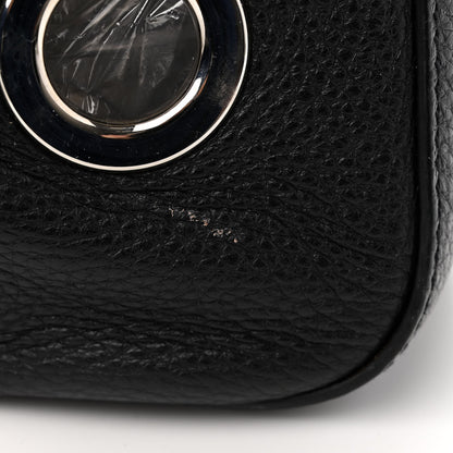 Prada Vitello Daino Grommet Chain Satchel Bag Black 10 of 11