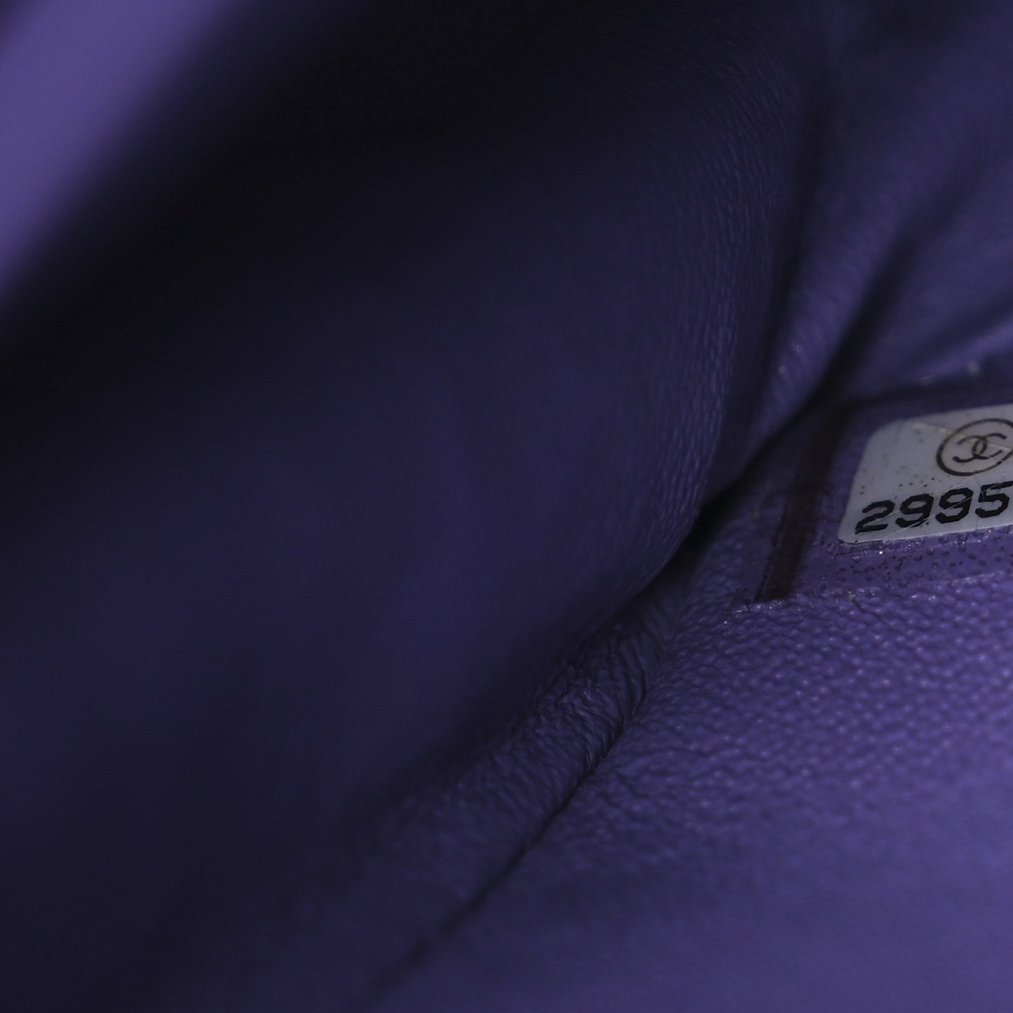 Lambskin Chevron Quilted Medium Double Flap Purple