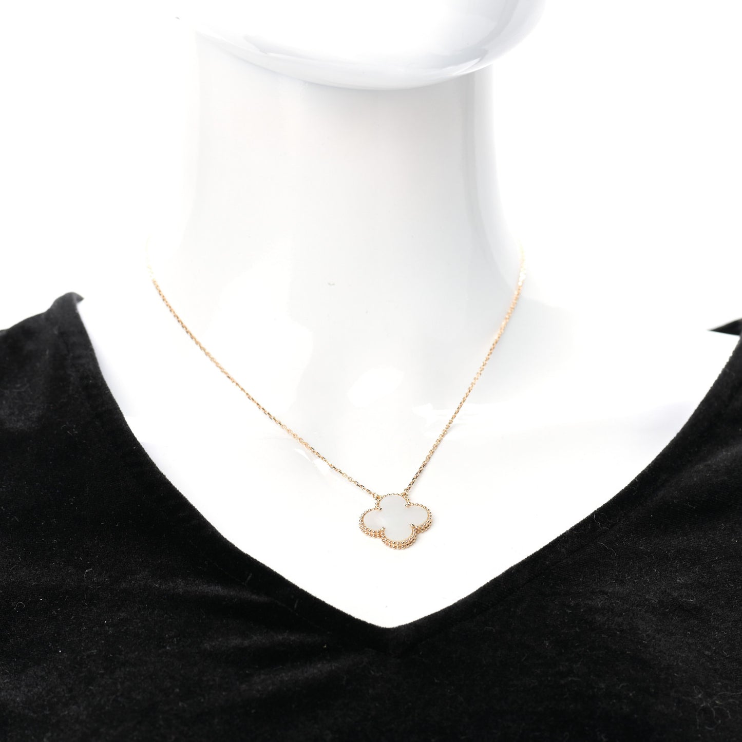 18K Rose Gold Mother of Pearl "Edition Ginza" Magic Alhambra Pendant Necklace