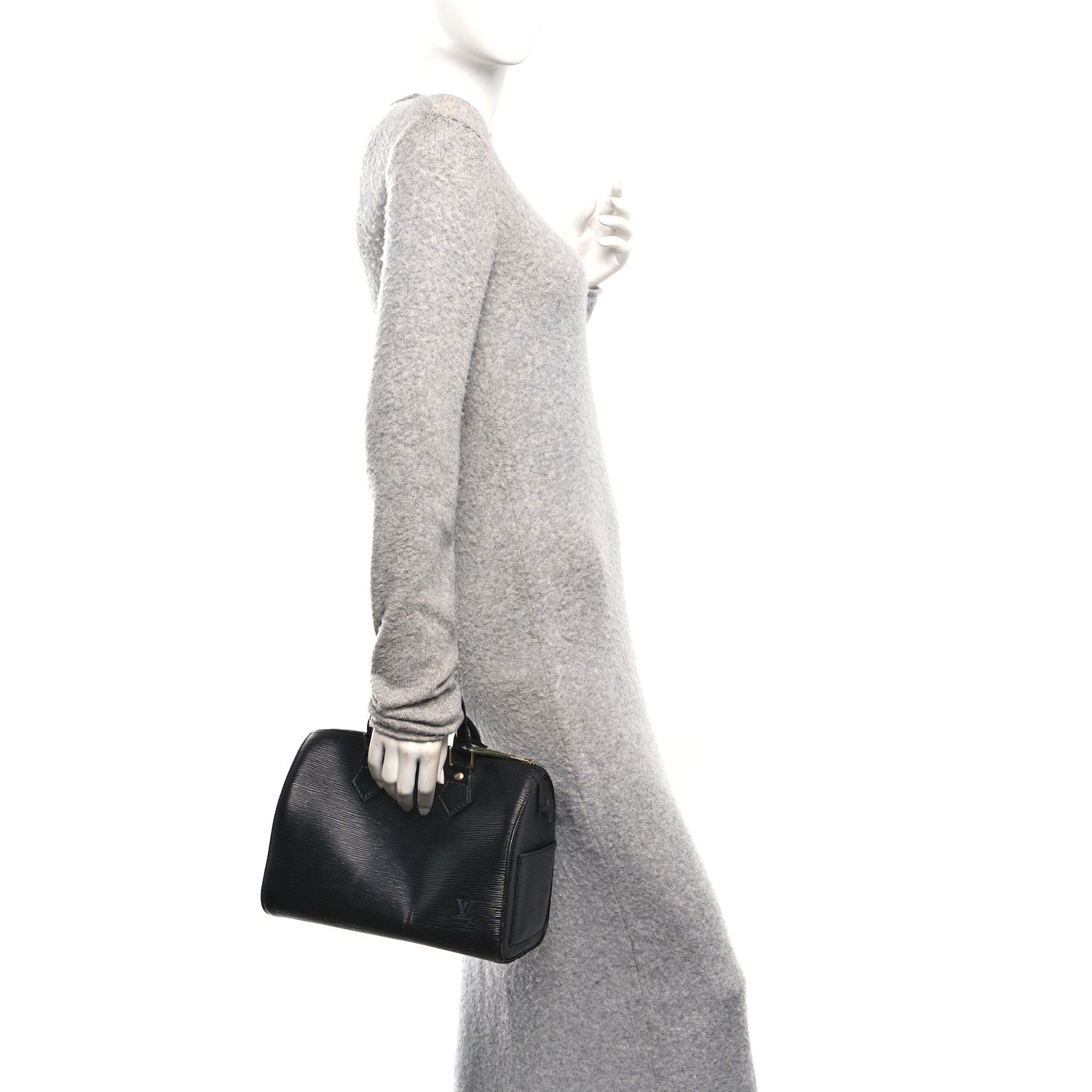 Louis Vuitton Epi Speedy 25 Black 2 of 9