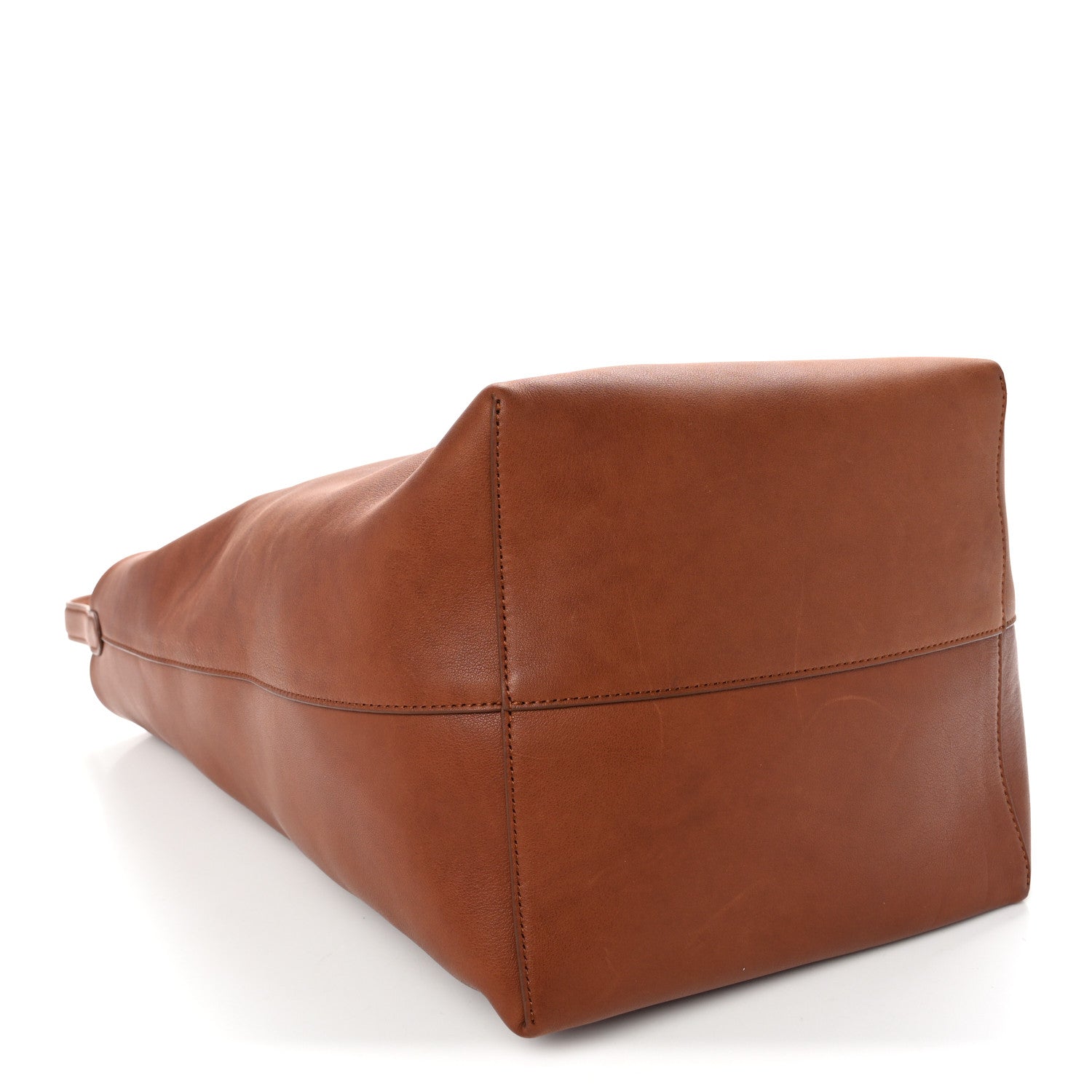 The Row Polished Saddle Calfskin Large N/S Park Tote Dark Cuir 4 of 9