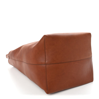 The Row Polished Saddle Calfskin Large N/S Park Tote Dark Cuir 4 of 9