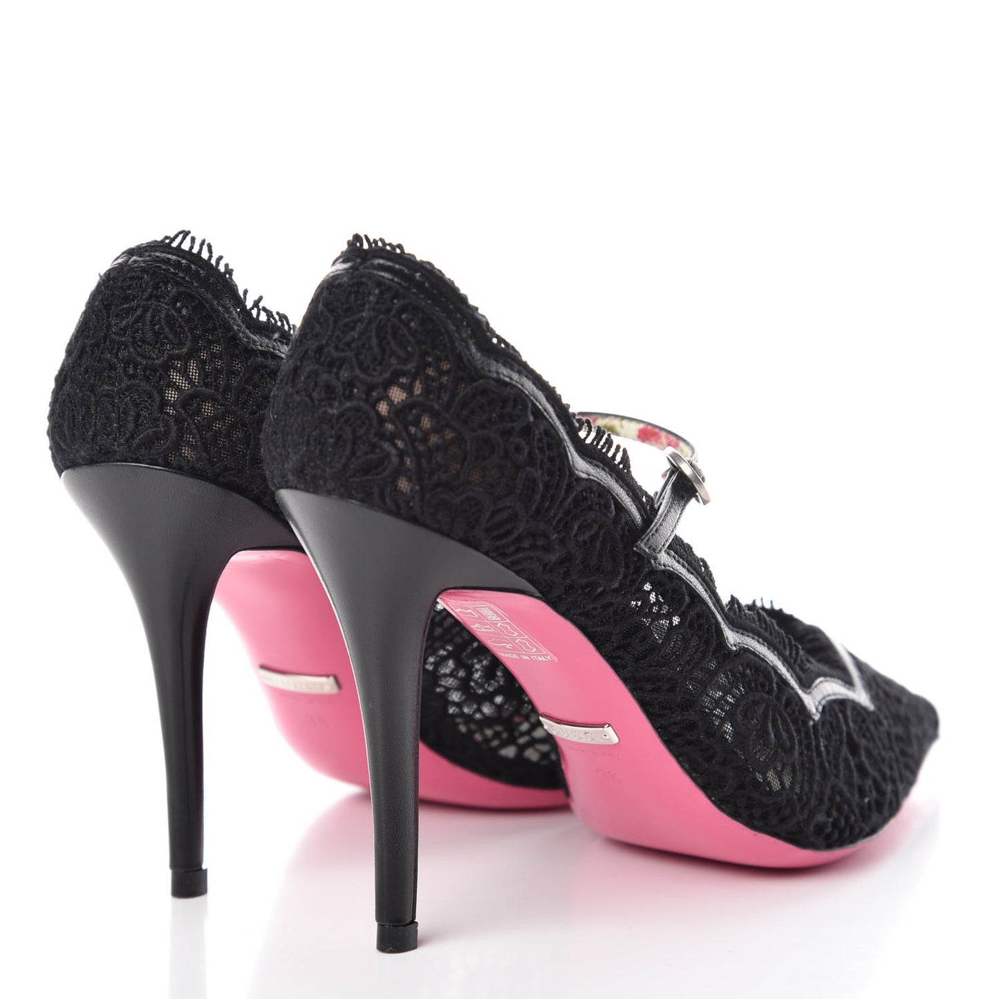 Lace Pizzo Venice Pumps 38 Black