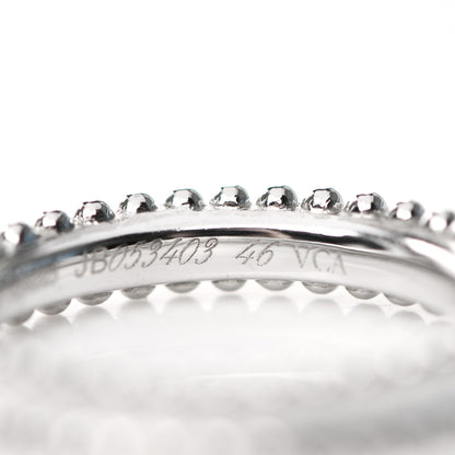 Van Cleef & Arpels Platinum Estelle Wedding Band Ring 46 3.5 6 of 6