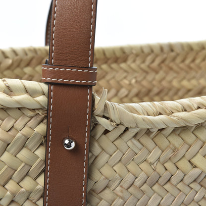 Loewe Raffia Basket Tote Bag Natural Tan Orange 10 of 12