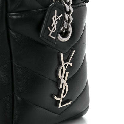 Saint Laurent Calfskin Y Quilted Monogram Small Loulou Bowling Bag Black 7 of 11