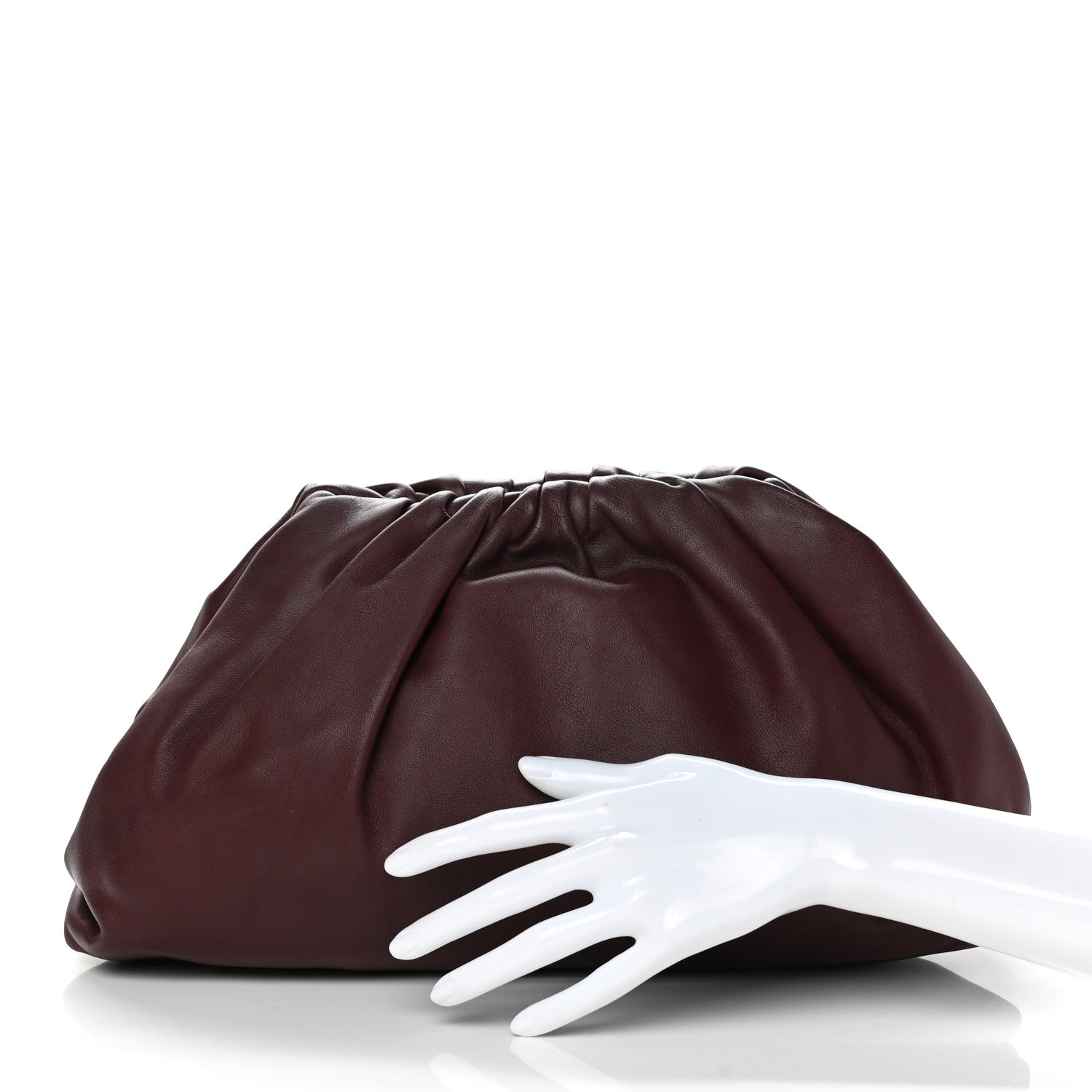 Bottega Veneta Smooth Butter Calf The Pouch Oversized Clutch Bordeaux 2 of 10