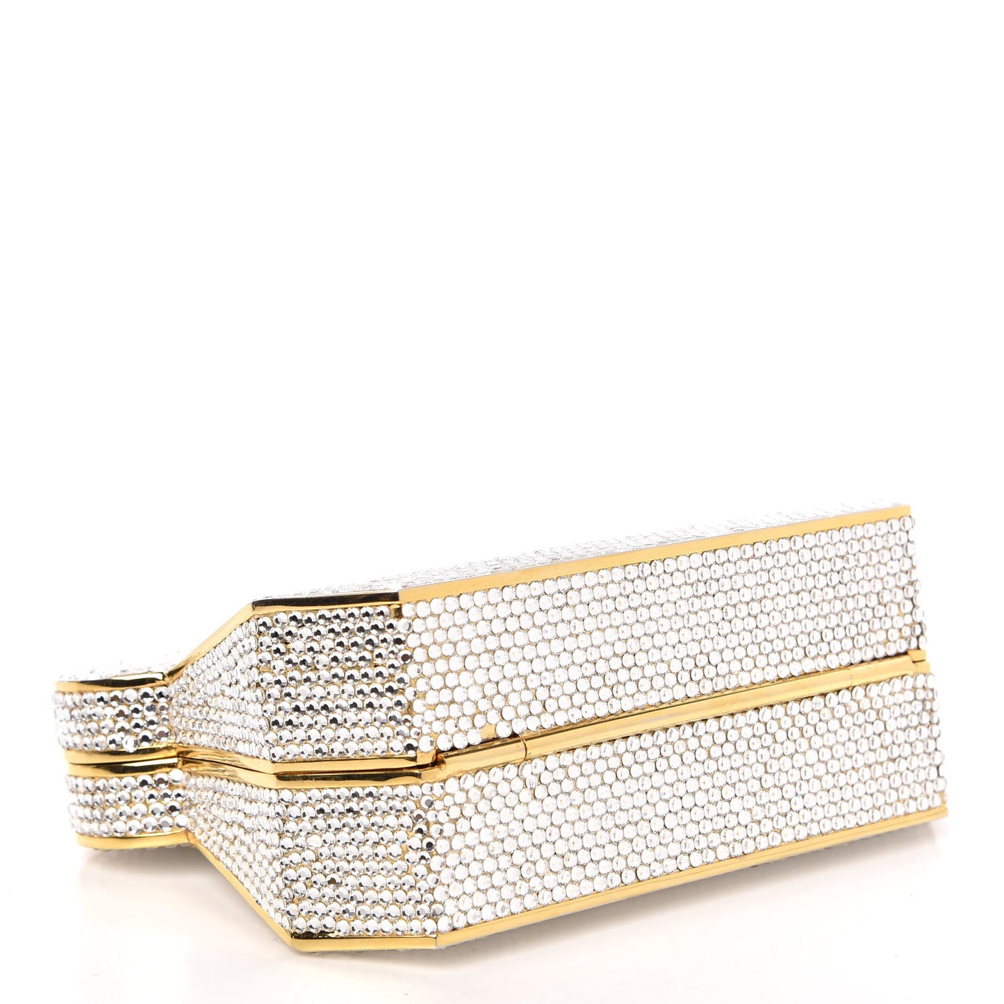 Swarovski Crystal Minaudiere Clutch Silver