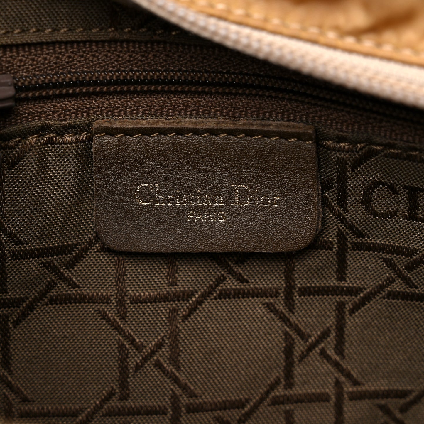 Nylon Cannage Medium Lady Dior Beige