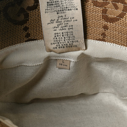 Gucci Monogram Jumbo GG Bucket Hat L Camel Ebony New Acero 10 of 11