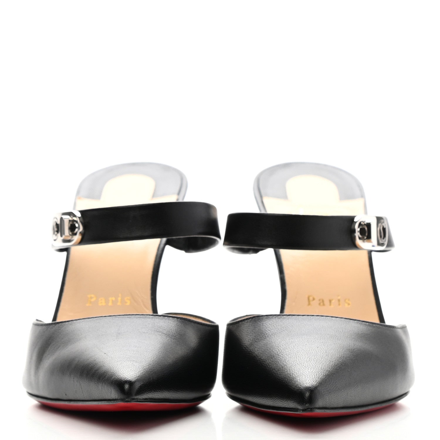 Christian Louboutin Nappa Choc Lock 85 Sandals 39 Black 2 of 13