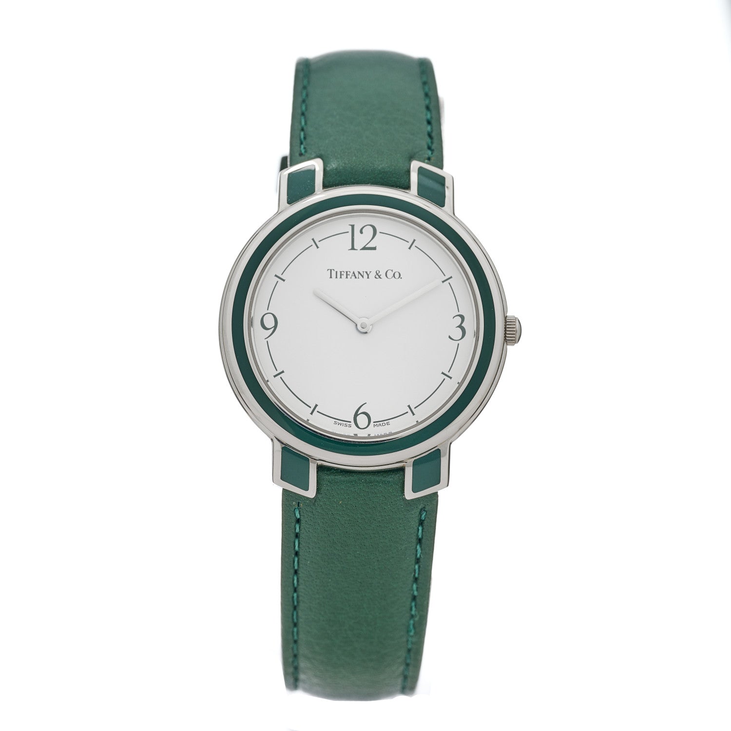 Tiffany Stainless Steel Calfskin 32mm M611 Quartz Watch 1 of 5
