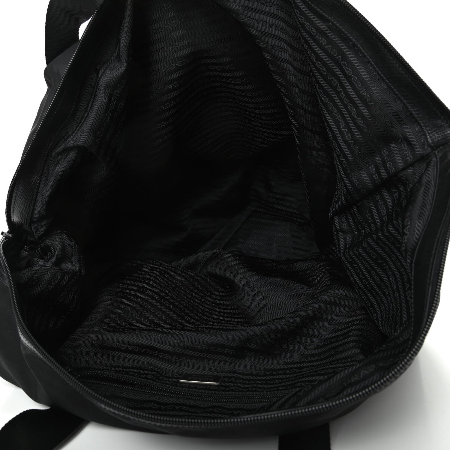 Prada Tessuto Nylon Saffiano Carry On Travel Bag Black 4 of 10