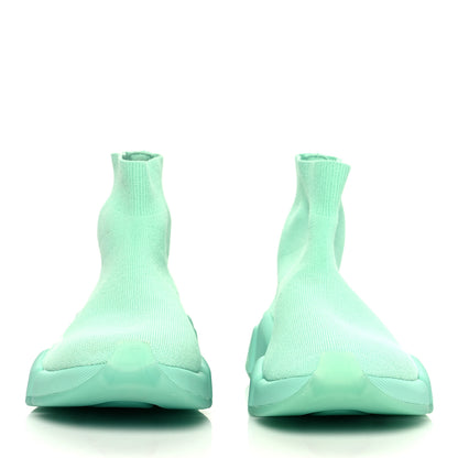 Balenciaga Technical 3D Recycled Knit Womens Speed 2.0 Transparent Sole Sneakers 35 Mint 2 of 9