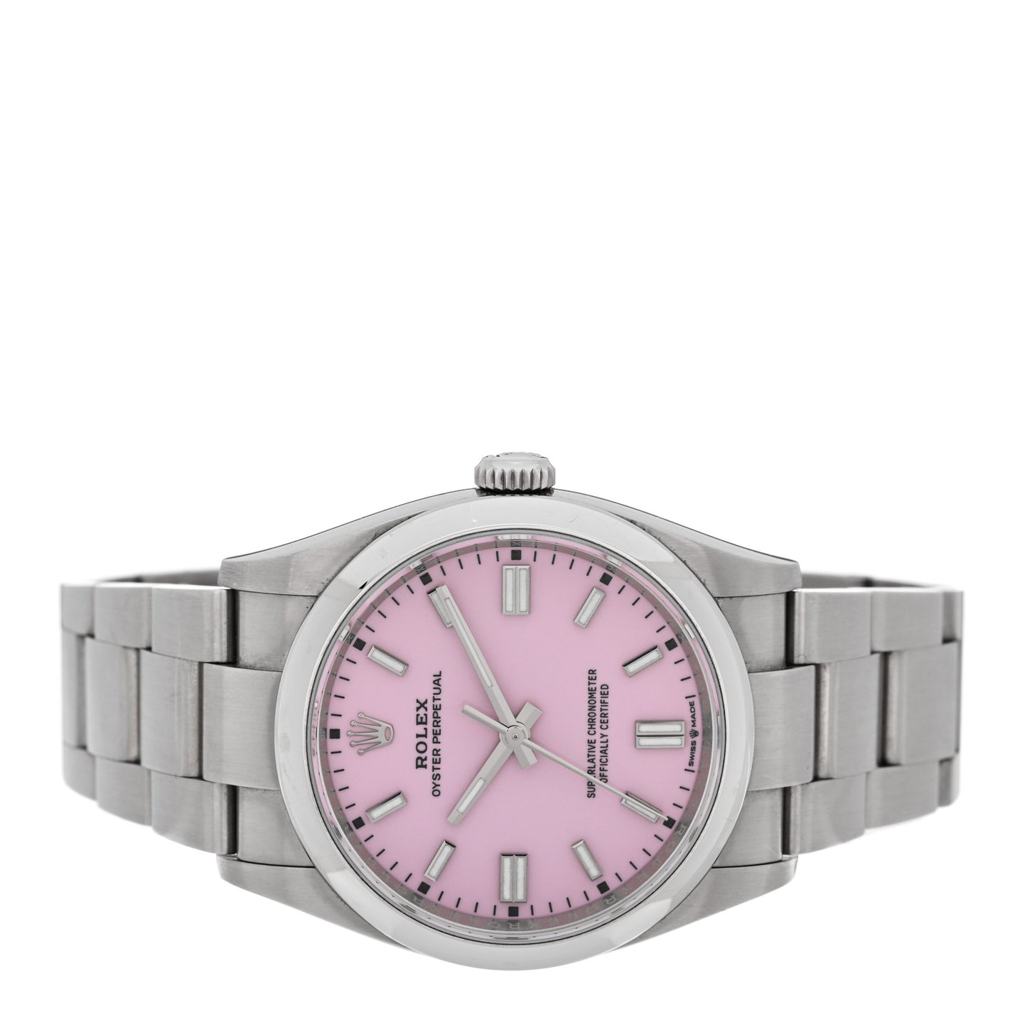 Stainless Steel 36mm Oyster Perpetual Watch Candy Pink 126000