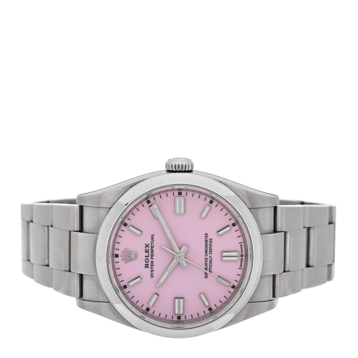 Rolex Stainless Steel 36mm Oyster Perpetual Watch Candy Pink 126000 2 of 5