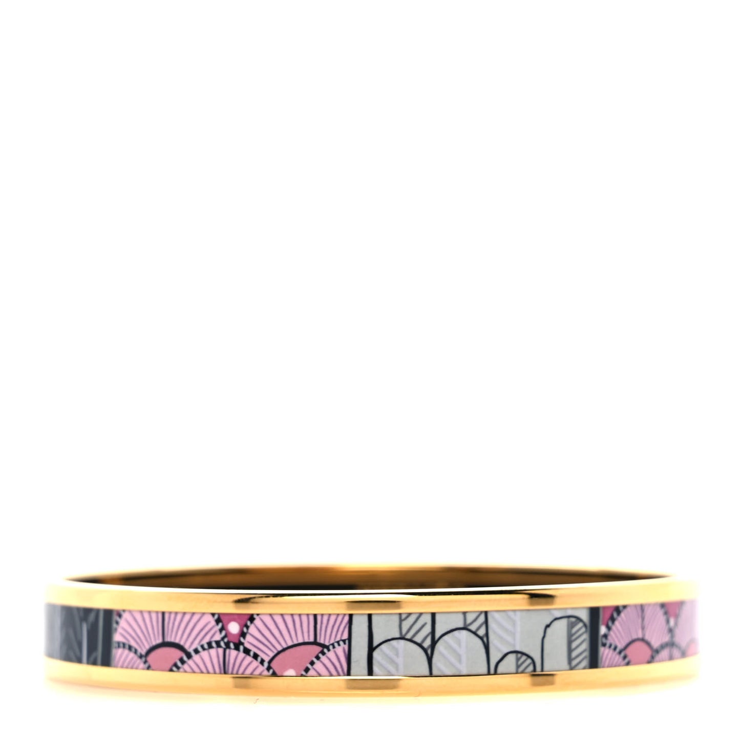 Enamel Printed Narrow Tree of Song Bracelet 70 Faux Gris