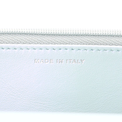 Chanel Iridescent Calfskin Quilted Wallet On Chain WOC Light Blue 7 of 12