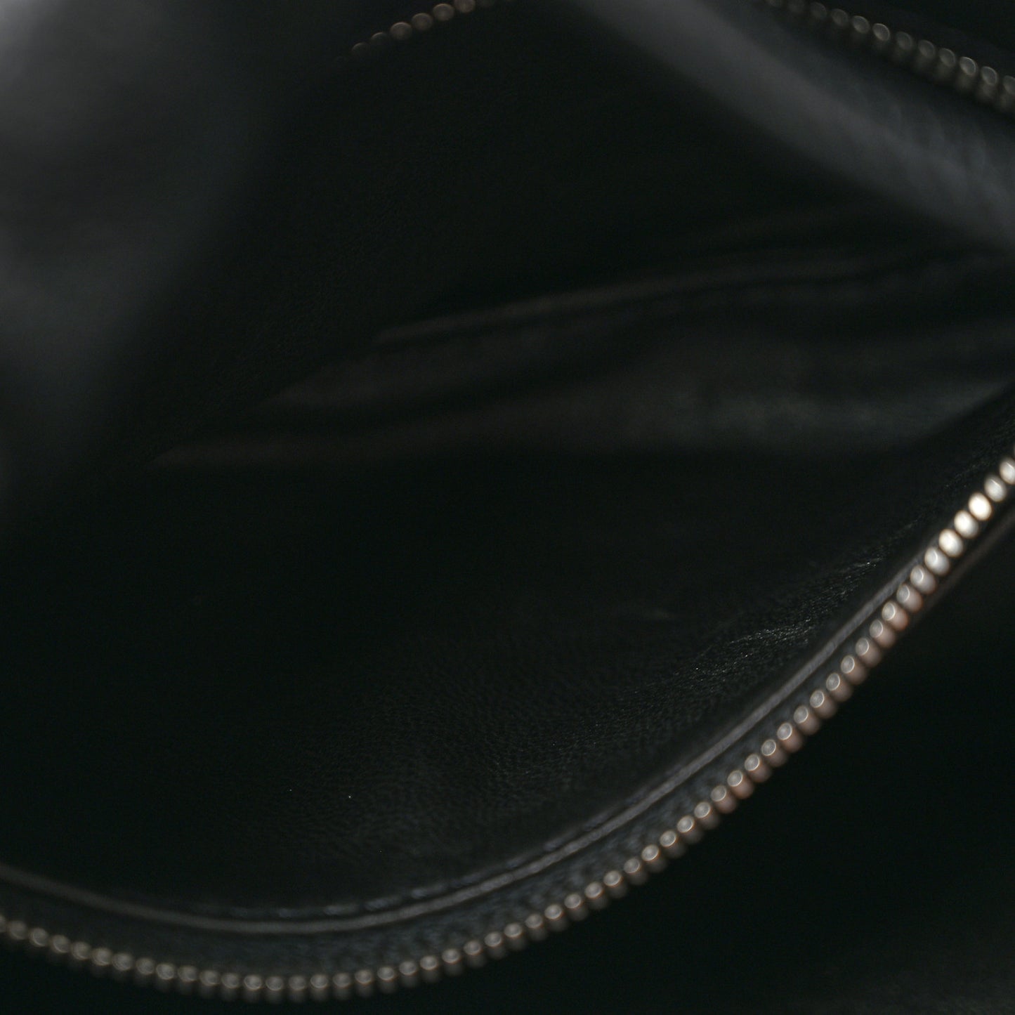 Grained Calfskin Bourse Clutch  Black