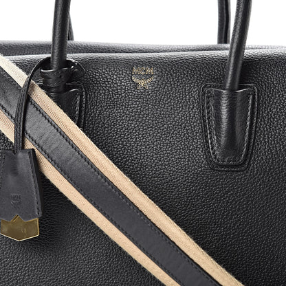 MCM Grained Calfskin Medium Milla Tote Black 10 of 14