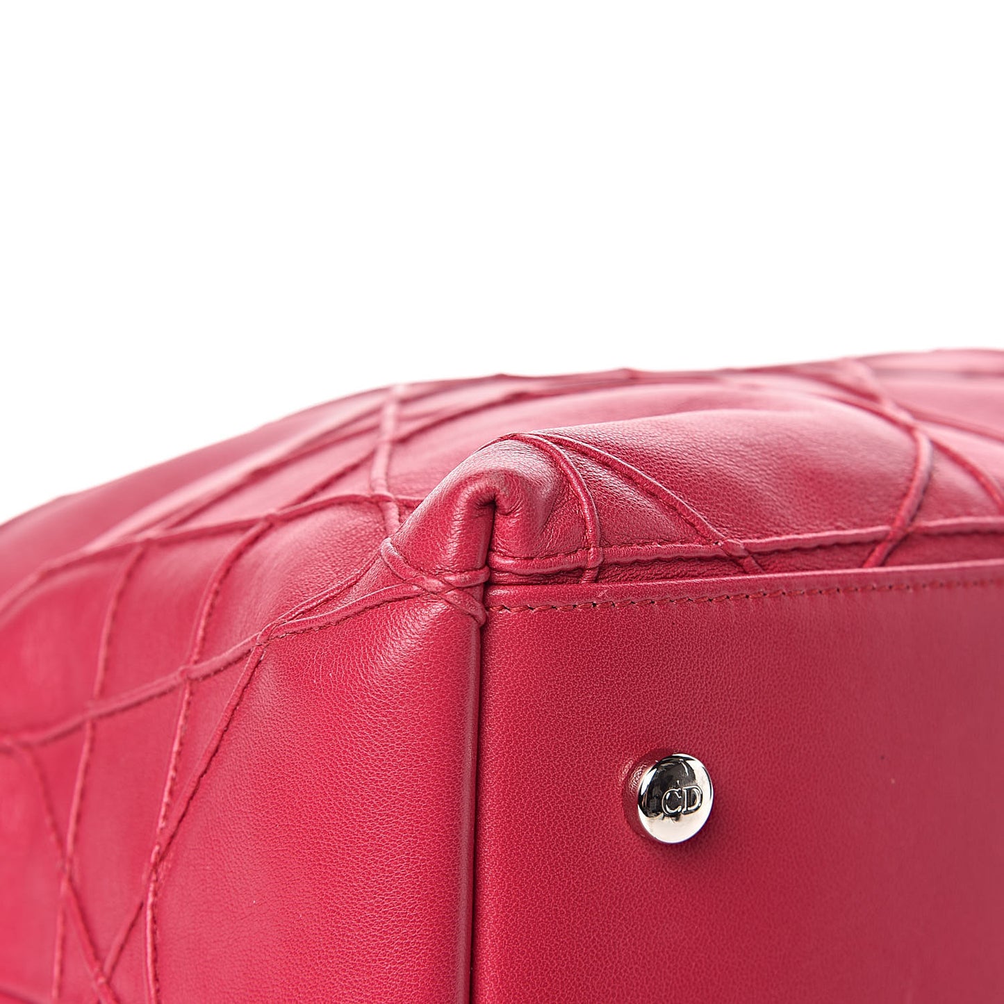 Lambskin Cannage Medium Granville Tote Fuchsia