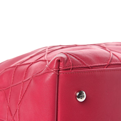 Christian Dior Lambskin Cannage Medium Granville Tote Fuchsia 14 of 17
