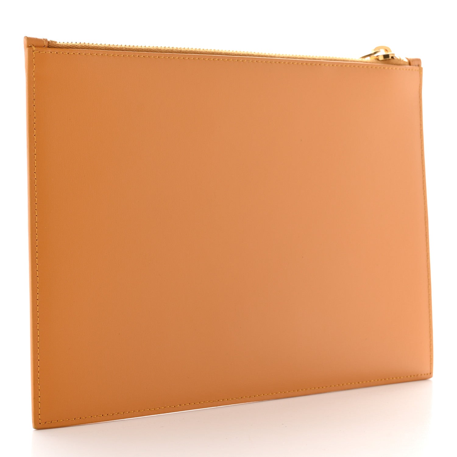 Saint Laurent Smooth Calfskin Zip Pouch Cheddar 3 of 10