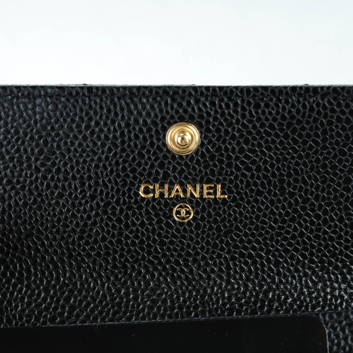 Caviar Quilted Card Holder Black