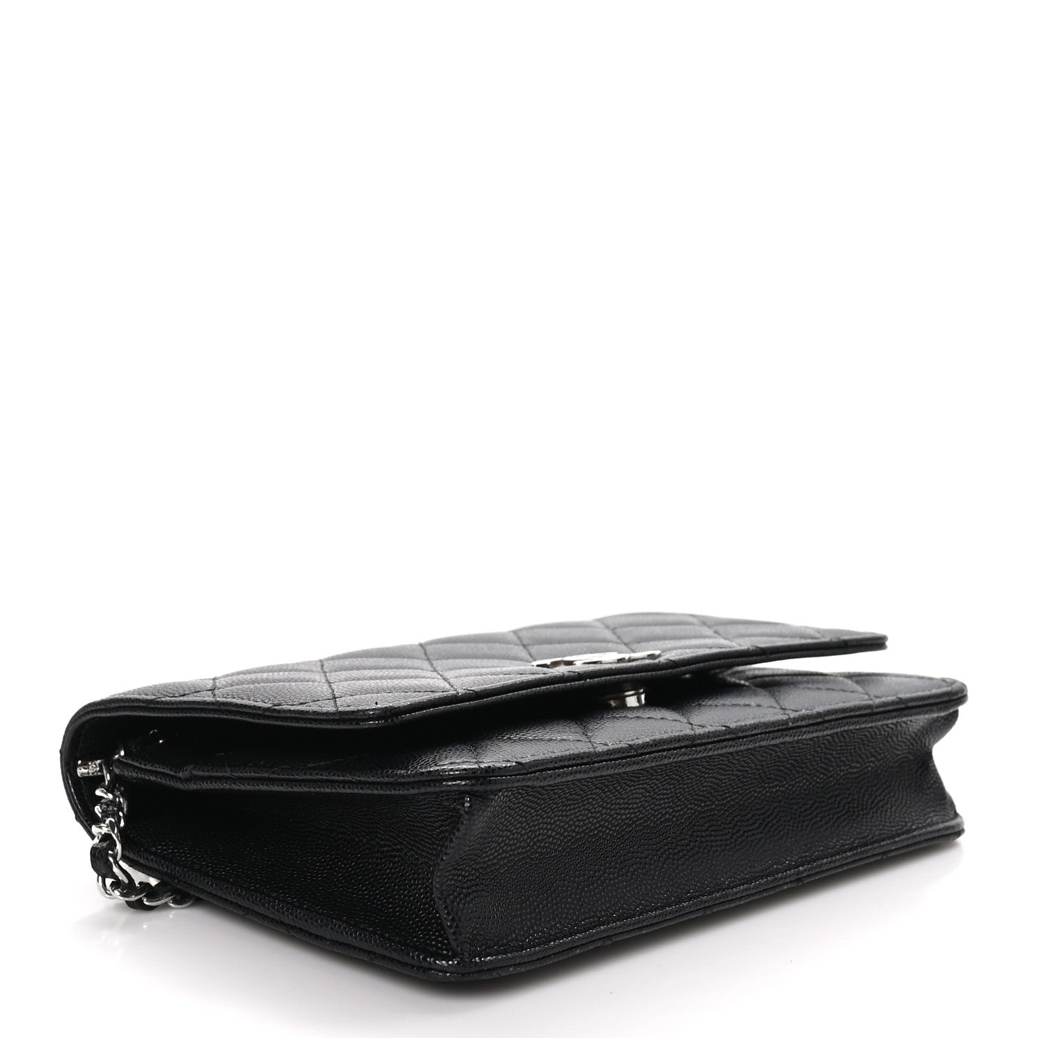 Chanel Caviar Quilted CC Logo Wallet on Chain WOC Black 4 of 11