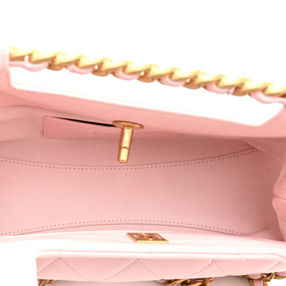 Chanel Shiny Lambskin Small Shopping Bag Light Pink 5 of 10