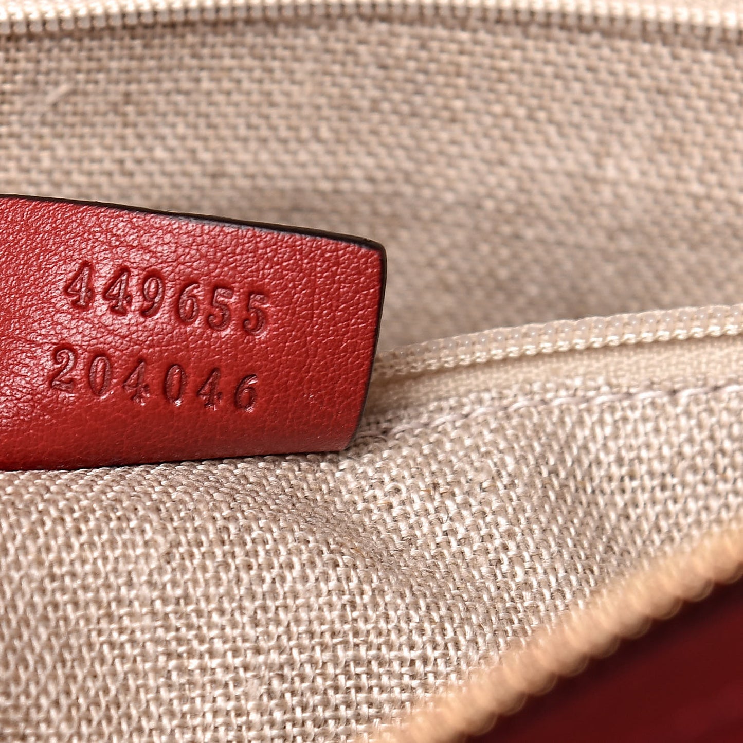 Soft Microguccissima Medium Zippered Satchel Rosso