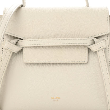 Celine Grained Calfskin Nano Belt Bag Chalk 8 of 11