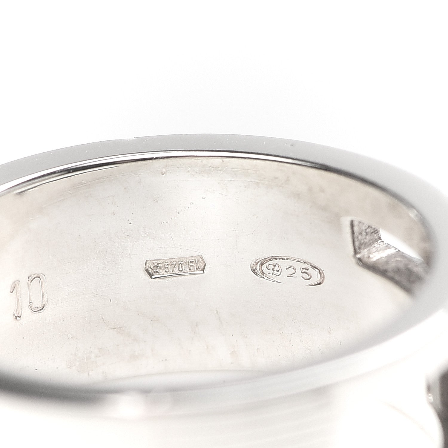 Gucci Sterling Silver G Cutout Ring 49 5 5 of 7