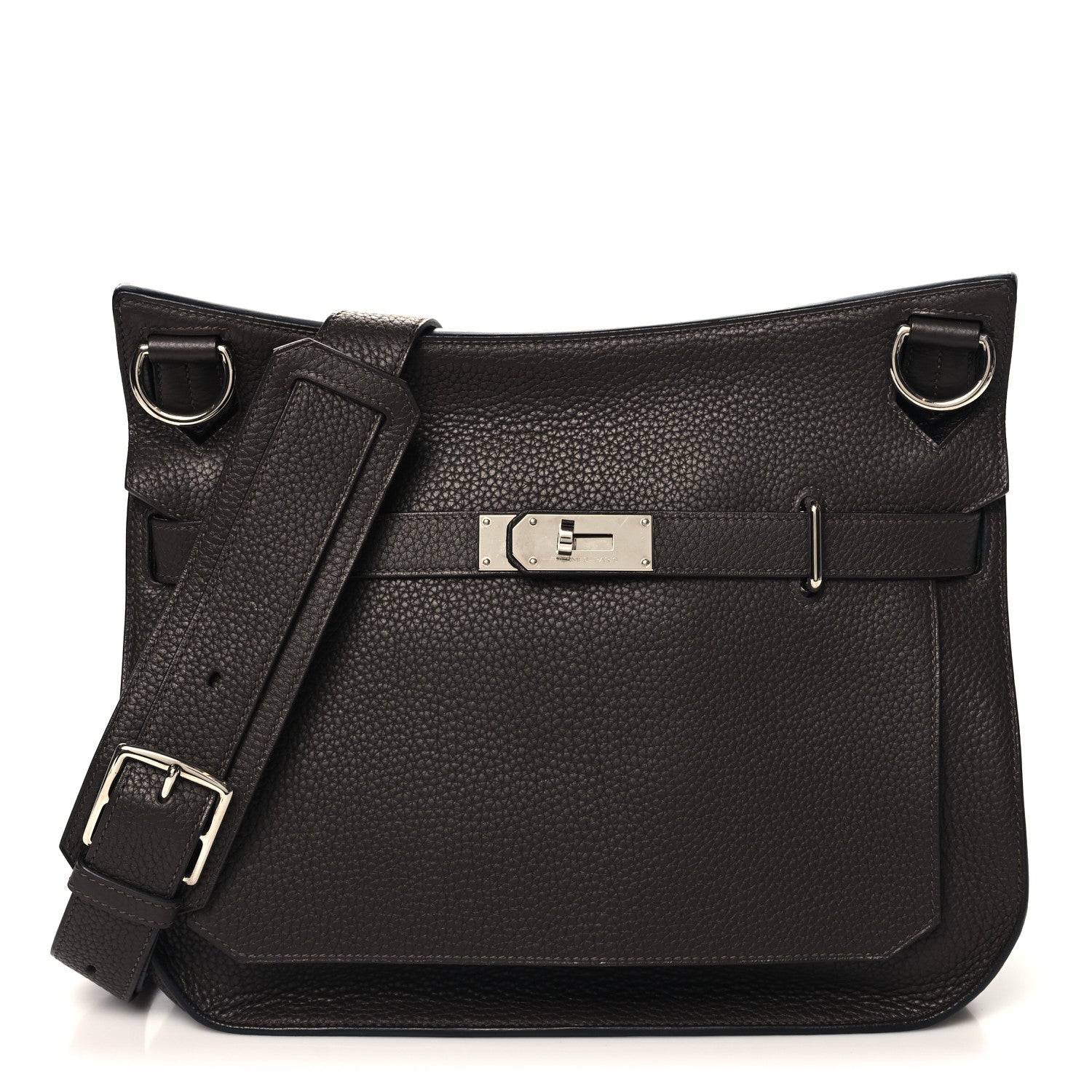 Hermes Taurillon Clemence Jypsiere 34 Chocolate 1 of 11