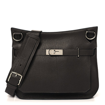 Hermes Taurillon Clemence Jypsiere 34 Chocolate 1 of 11