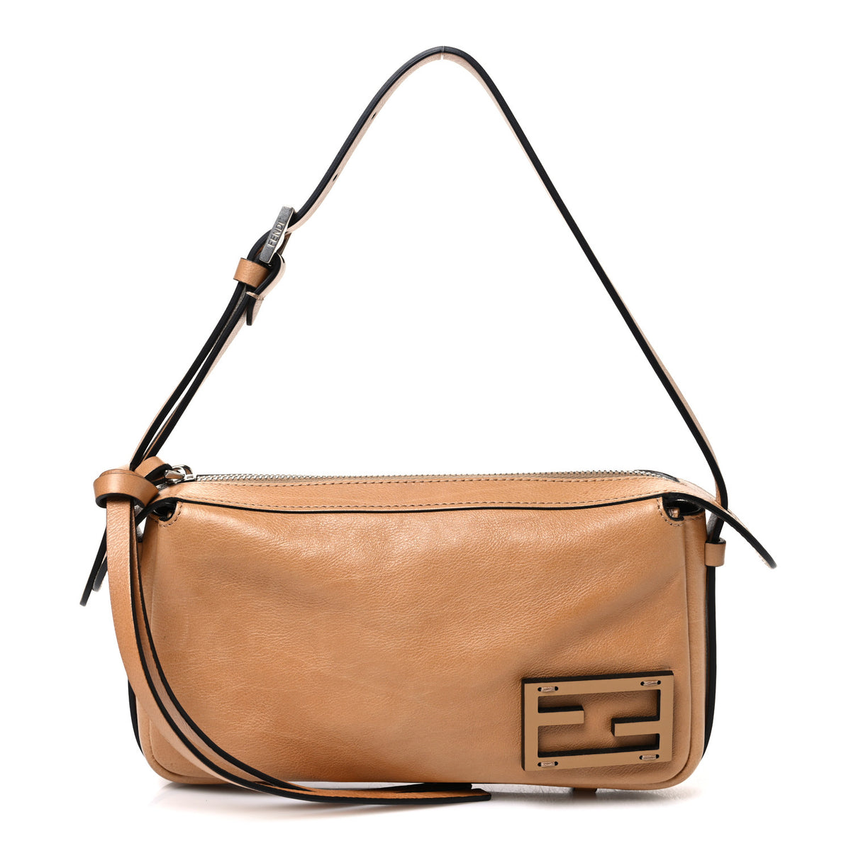 Vitello Mini Simply Fendi Shoulder Bag Miele Scuro
