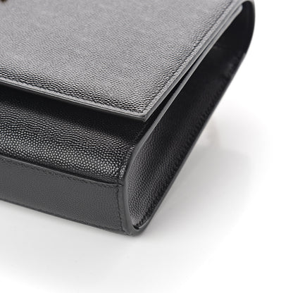 Saint Laurent Grain De Poudre Medium Classic Monogram Kate Satchel Black 8 of 8
