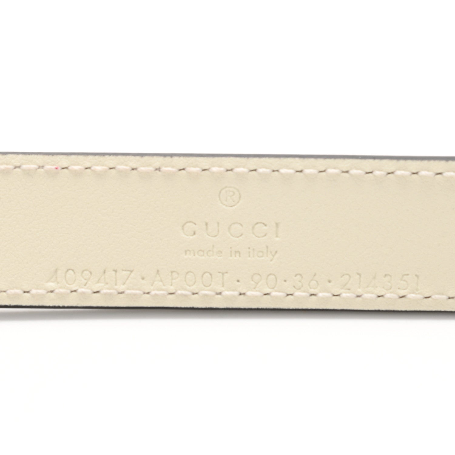 Gucci Calfskin Double G 20mm Belt 90 36 Mystic White 3 of 5
