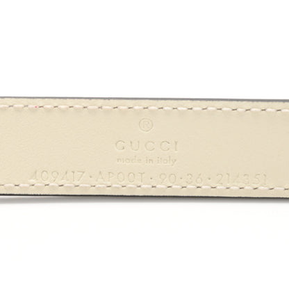 Gucci Calfskin Double G 20mm Belt 90 36 Mystic White 3 of 5