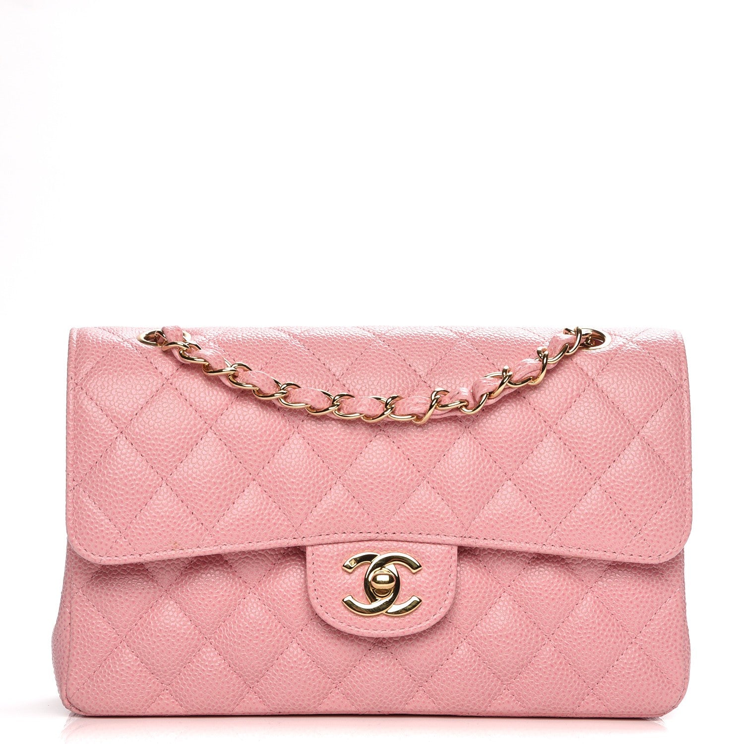 Chanel Caviar Quilted Small Double Flap Pink 1 of 15