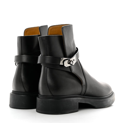 Hermes Calfskin Veo Ankle Boots 41.5 Black 4 of 9