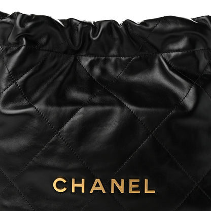 Chanel Shiny Calfskin Quilted Small Chanel 22 Black 9 of 11