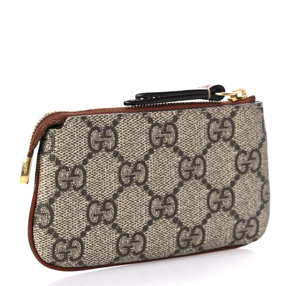 Gucci GG Supreme Monogram Key Case Beige Ebony Cuir 3 of 9