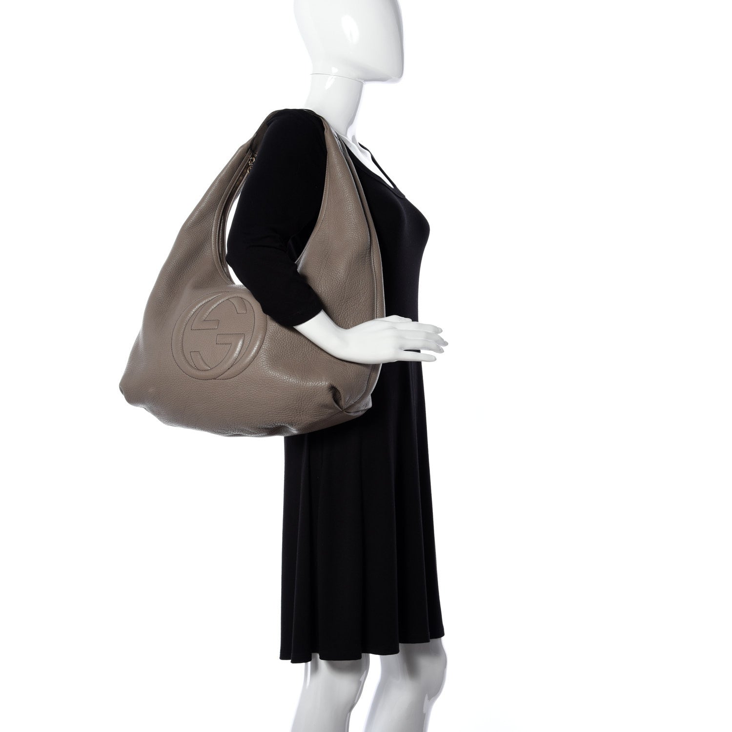 Gucci Pebbled Calfskin Large Soho Hobo New Fango 2 of 9