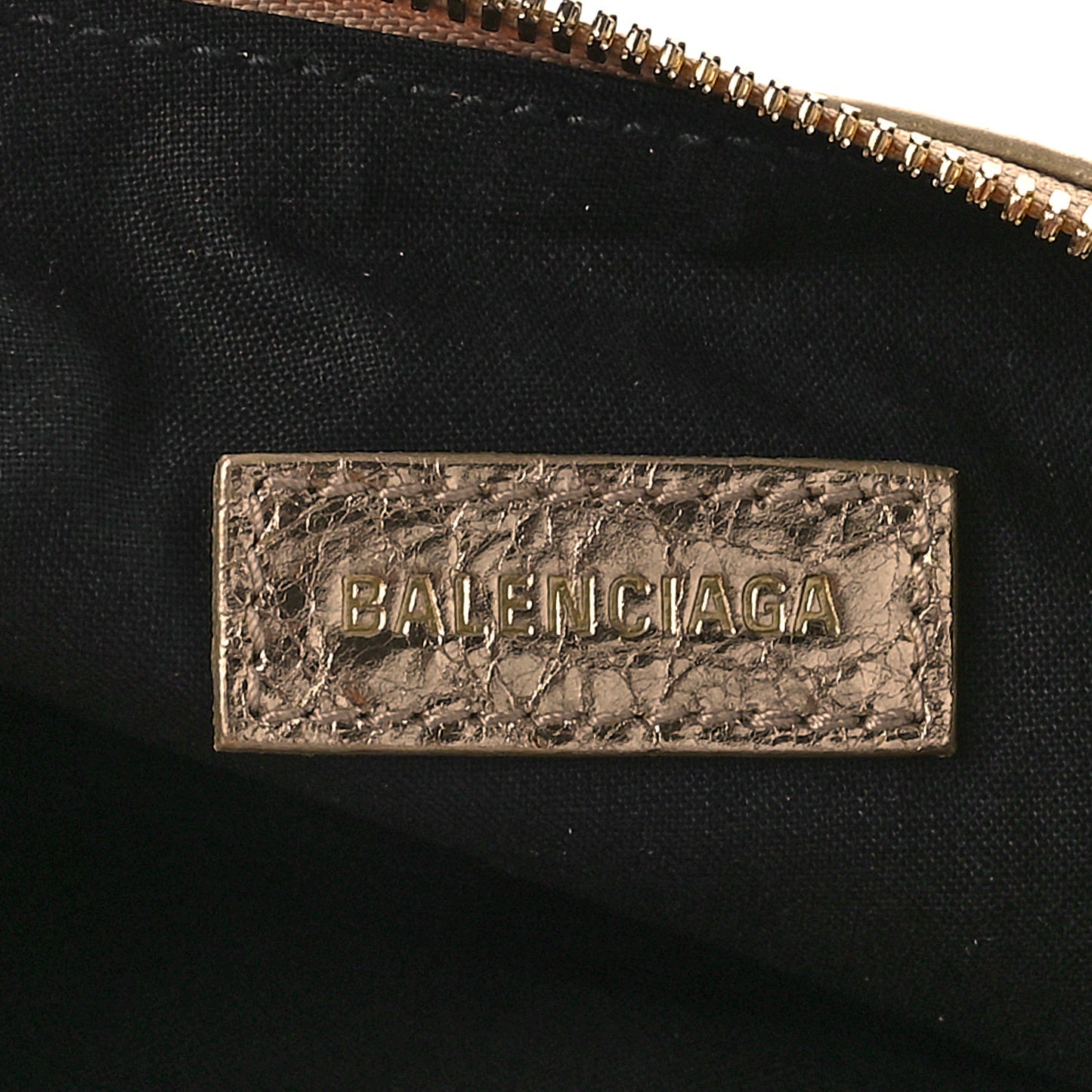 Metallic Agneau Arena Crystal Le Cagole Shoulder Bag XS Light Gold